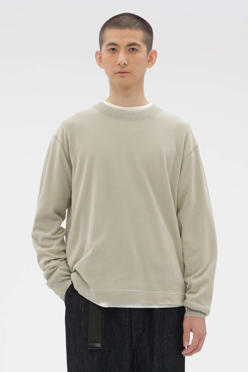 【その他のブランド/Other】のFINE COTTON RIB JERSEY TOP インテリア・キッズ・メンズ・レディースファッション・服の通販 founy(ファニー) 　ファッション　Fashion　レディースファッション　Fashion for Women　トップス・カットソー　Cut & Sew Tops　シャツ・ブラウス・オフィスカジュアル　Elegant Blouses & Button-Ups　ロングTシャツ・Tシャツ　Longline T-Shirts & Tees　カットソー・ベーシックTシャツ　Cut-and-Sewn Tops / Stretch Tees & Basics　カットソー　Cut and Sewn Top　サーマル　Thermal, Waffle Knit　スリーブ　Sleeve, Long Sleeve / Short Sleeve　ロング　Long, Long-Length　新作・新入荷　New Arrivals / New In　ベージュ|ID: prp329100004887319 ipo3291000000036492018