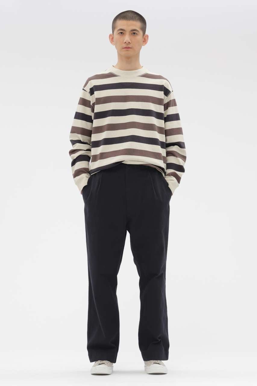 【その他のブランド/Other】のTHREE COLOUR BLOCK STRIPE TOP 人気、トレンドファッション・服の通販 founy(ファニー) 　ファッション　Fashion　レディースファッション　Fashion for Women　トップス・カットソー　Cut & Sew Tops　シャツ・ブラウス・オフィスカジュアル　Elegant Blouses & Button-Ups　ロングTシャツ・Tシャツ　Longline T-Shirts & Tees　カットソー・ベーシックTシャツ　Cut-and-Sewn Tops / Stretch Tees & Basics　カットソー　Cut and Sewn Top　シンプル　Simple, Minimal　ストライプ　Stripe, Striped Pattern　スリット　Slit, Slit Detail　スリーブ　Sleeve, Long Sleeve / Short Sleeve　バランス　Balance, Style Balance　ロング　Long, Long-Length　ワイド　Wide, Wide Fit　新作・新入荷　New Arrivals / New In　other-2|ID: prp329100004887322 ipo3291000000036492040