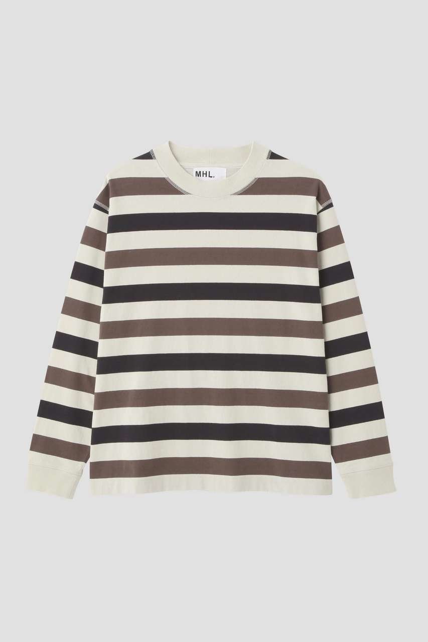 【その他のブランド/Other】のTHREE COLOUR BLOCK STRIPE TOP 人気、トレンドファッション・服の通販 founy(ファニー) 　ファッション　Fashion　レディースファッション　Fashion for Women　トップス・カットソー　Cut & Sew Tops　シャツ・ブラウス・オフィスカジュアル　Elegant Blouses & Button-Ups　ロングTシャツ・Tシャツ　Longline T-Shirts & Tees　カットソー・ベーシックTシャツ　Cut-and-Sewn Tops / Stretch Tees & Basics　カットソー　Cut and Sewn Top　シンプル　Simple, Minimal　ストライプ　Stripe, Striped Pattern　スリット　Slit, Slit Detail　スリーブ　Sleeve, Long Sleeve / Short Sleeve　バランス　Balance, Style Balance　ロング　Long, Long-Length　ワイド　Wide, Wide Fit　新作・新入荷　New Arrivals / New In　other-5|ID: prp329100004887322 ipo3291000000036492048