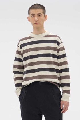 【その他のブランド/Other】のTHREE COLOUR BLOCK STRIPE TOP 人気、トレンドファッション・服の通販 founy(ファニー) ファッション Fashion レディースファッション Fashion for Women トップス・カットソー Cut & Sew Tops シャツ・ブラウス・オフィスカジュアル Elegant Blouses & Button-Ups ロングTシャツ・Tシャツ Longline T-Shirts & Tees カットソー・ベーシックTシャツ Cut-and-Sewn Tops / Stretch Tees & Basics カットソー Cut and Sewn Top シンプル Simple, Minimal ストライプ Stripe, Striped Pattern スリット Slit, Slit Detail スリーブ Sleeve, Long Sleeve / Short Sleeve バランス Balance, Style Balance ロング Long, Long-Length ワイド Wide, Wide Fit 新作・新入荷 New Arrivals / New In |ID:prp329100004887322