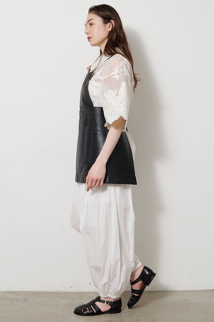 【ウィムガゼット/Whim Gazette】のレザーエプロンワンピース 人気、トレンドファッション・服の通販 founy(ファニー) 　ファッション　Fashion　レディースファッション　Fashion for Women　ワンピース　Dresses　チュニック　Tunic Tops & Dresses　インナー　Innerwear　カットソー　Cut and Sewn Top　シンプル　Simple, Minimal　チュニック　Tunic, Long Top　リアル　Real, Realistic　レース　Lace, Lace Fabric　新作・新入荷　New Arrivals / New In　other-3|ID: prp329100004887331 ipo3291000000036492112