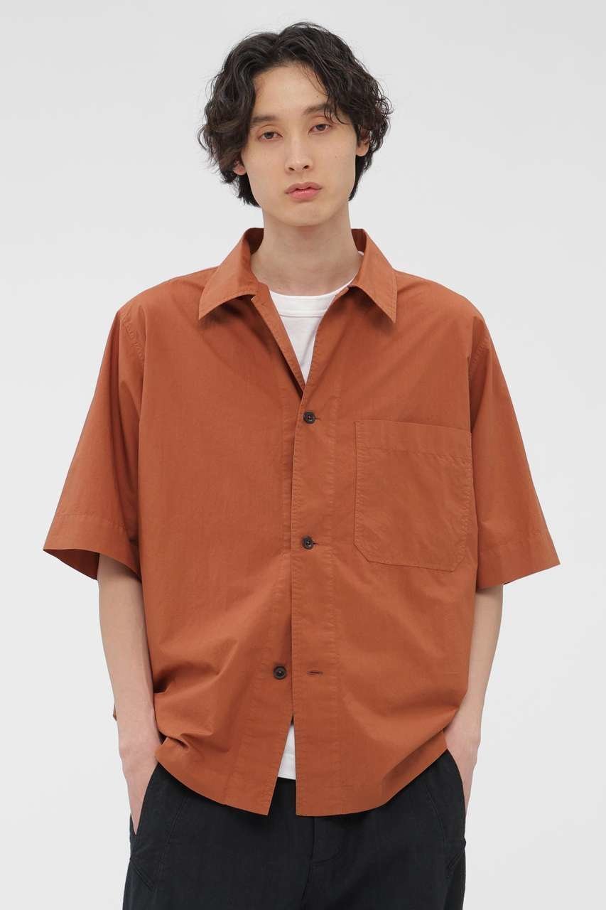 【その他のブランド/Other】のCOTTON RAMIE POPLIN SHIRT インテリア・キッズ・メンズ・レディースファッション・服の通販 founy(ファニー) 　ファッション　Fashion　レディースファッション　Fashion for Women　トップス・カットソー　Cut & Sew Tops　シャツ・ブラウス・オフィスカジュアル　Elegant Blouses & Button-Ups　ショート　Short, Short Length　スリーブ　Sleeve, Long Sleeve / Short Sleeve　タイプライター　Typewriter Fabric, Crisp Cotton　バランス　Balance, Style Balance　ロールアップ　Roll-Up, Cuffed Hem　新作・新入荷　New Arrivals / New In　オレンジ|ID: prp329100004887362 ipo3291000000036492347