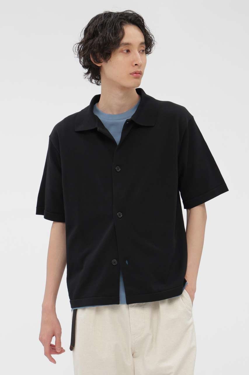 【その他のブランド/Other】のCOTTON SILK KNITWEAR インテリア・キッズ・メンズ・レディースファッション・服の通販 founy(ファニー) 　ファッション　Fashion　レディースファッション　Fashion for Women　トップス・カットソー　Cut & Sew Tops　ニット　Knit Tops & Sweaters　シャツ・ブラウス・オフィスカジュアル　Elegant Blouses & Button-Ups　ショート　Short, Short Length　シルク　Silk, 100% Silk　スリーブ　Sleeve, Long Sleeve / Short Sleeve　リラックス　Relax, Relaxed Fit　新作・新入荷　New Arrivals / New In　ブラック|ID: prp329100004887364 ipo3291000000036492361