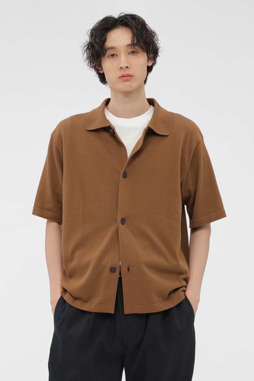 【その他のブランド/Other】のCOTTON SILK KNITWEAR インテリア・キッズ・メンズ・レディースファッション・服の通販 founy(ファニー) 　ファッション　Fashion　レディースファッション　Fashion for Women　トップス・カットソー　Cut & Sew Tops　ニット　Knit Tops & Sweaters　シャツ・ブラウス・オフィスカジュアル　Elegant Blouses & Button-Ups　ショート　Short, Short Length　シルク　Silk, 100% Silk　スリーブ　Sleeve, Long Sleeve / Short Sleeve　リラックス　Relax, Relaxed Fit　新作・新入荷　New Arrivals / New In　ブラウン|ID: prp329100004887365 ipo3291000000036492364