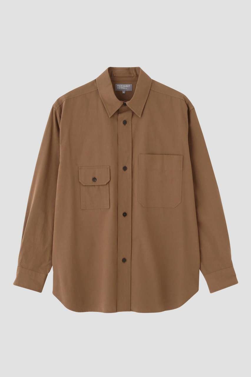 【その他のブランド/Other】のCOTTON BLEND SHIRTING SHIRT 人気、トレンドファッション・服の通販 founy(ファニー) 　ファッション　Fashion　レディースファッション　Fashion for Women　トップス・カットソー　Cut & Sew Tops　シャツ・ブラウス・オフィスカジュアル　Elegant Blouses & Button-Ups　スリーブ　Sleeve, Long Sleeve / Short Sleeve　ネップ　Nepp, Slub Yarn　パッチ　Patch, Appliqué　ポケット　Pocket, Pocket Detail　ロング　Long, Long-Length　新作・新入荷　New Arrivals / New In　other-4|ID: prp329100004887367 ipo3291000000036492389