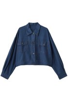 【スリー ドッツ/three dots】のシアー デニムジャケット ブルー|ID: prp329100004887368 ipo3291000000036492403