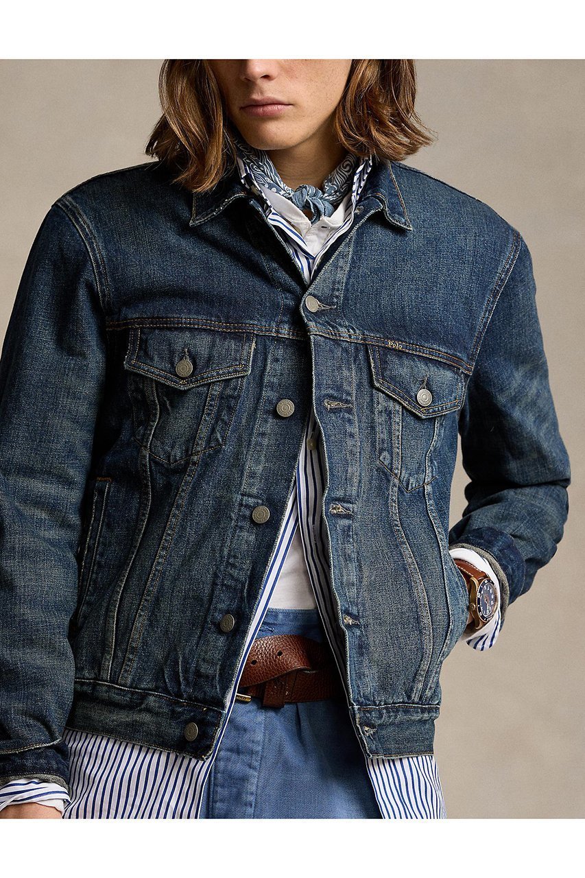 【ラルフローレン/RALPH LAUREN / MEN】の【MEN】【POLO RALPH LAUREN】フェイデッド デニム トラッカー ジャケット 人気、トレンドファッション・服の通販 founy(ファニー) 　ファッション　Fashion　メンズファッション　Fashion for Men　ジャケット　Jacket, Outerwear　デニム　Denim, Jeans Material　ポケット　Pocket, Pocket Detail　新作・新入荷　New Arrivals / New In　other-3|ID: prp329100004887380 ipo3291000000036492501