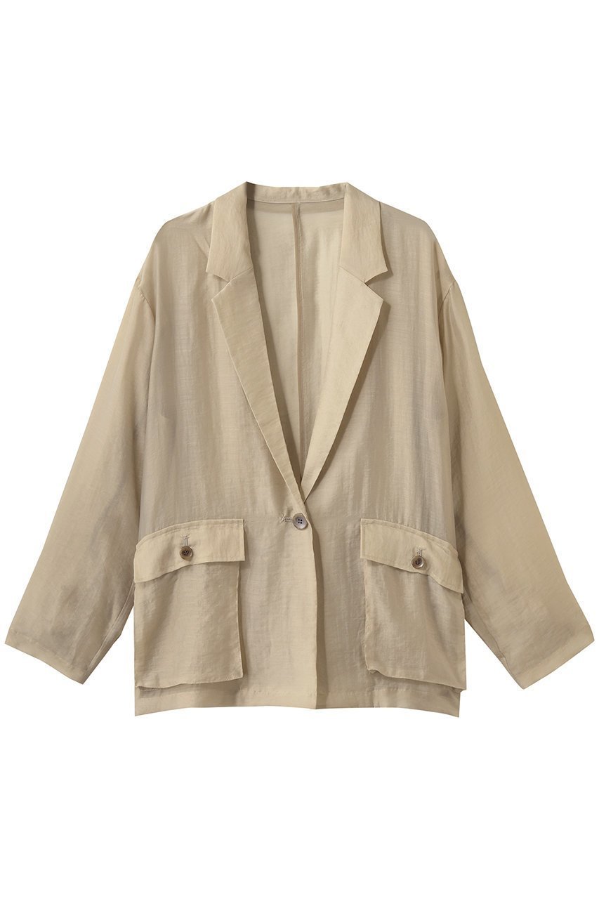 【スリー ドッツ/three dots】のシャイニー シャツジャケット インテリア・キッズ・メンズ・レディースファッション・服の通販 founy(ファニー) 　ファッション　Fashion　レディースファッション　Fashion for Women　アウター　Coat / Outerwear Collection　レディースジャケット・軽アウター　Jackets　おすすめ　Recommended / Our Picks　カーディガン　Cardigan, Knitwear　シアー　Sheer, See-Through　シャイニー　Shiny, Glossy Finish　ジャケット　Jacket, Outerwear　フラップ　Flap, Flap Pocket　ポケット　Pocket, Pocket Detail　エレガント 上品　Elegant　夏　Summer　新作・新入荷　New Arrivals / New In　ベージュ|ID: prp329100004887398 ipo3291000000036492635