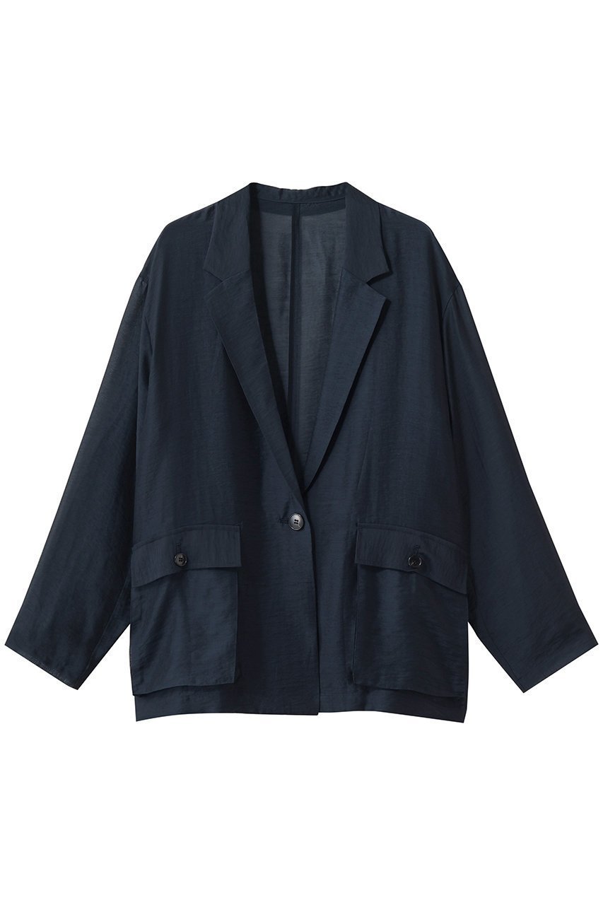 【スリー ドッツ/three dots】のシャイニー シャツジャケット インテリア・キッズ・メンズ・レディースファッション・服の通販 founy(ファニー) 　ファッション　Fashion　レディースファッション　Fashion for Women　アウター　Coat / Outerwear Collection　レディースジャケット・軽アウター　Jackets　おすすめ　Recommended / Our Picks　カーディガン　Cardigan, Knitwear　シアー　Sheer, See-Through　シャイニー　Shiny, Glossy Finish　ジャケット　Jacket, Outerwear　フラップ　Flap, Flap Pocket　ポケット　Pocket, Pocket Detail　エレガント 上品　Elegant　夏　Summer　新作・新入荷　New Arrivals / New In　ネイビー|ID: prp329100004887398 ipo3291000000036492641