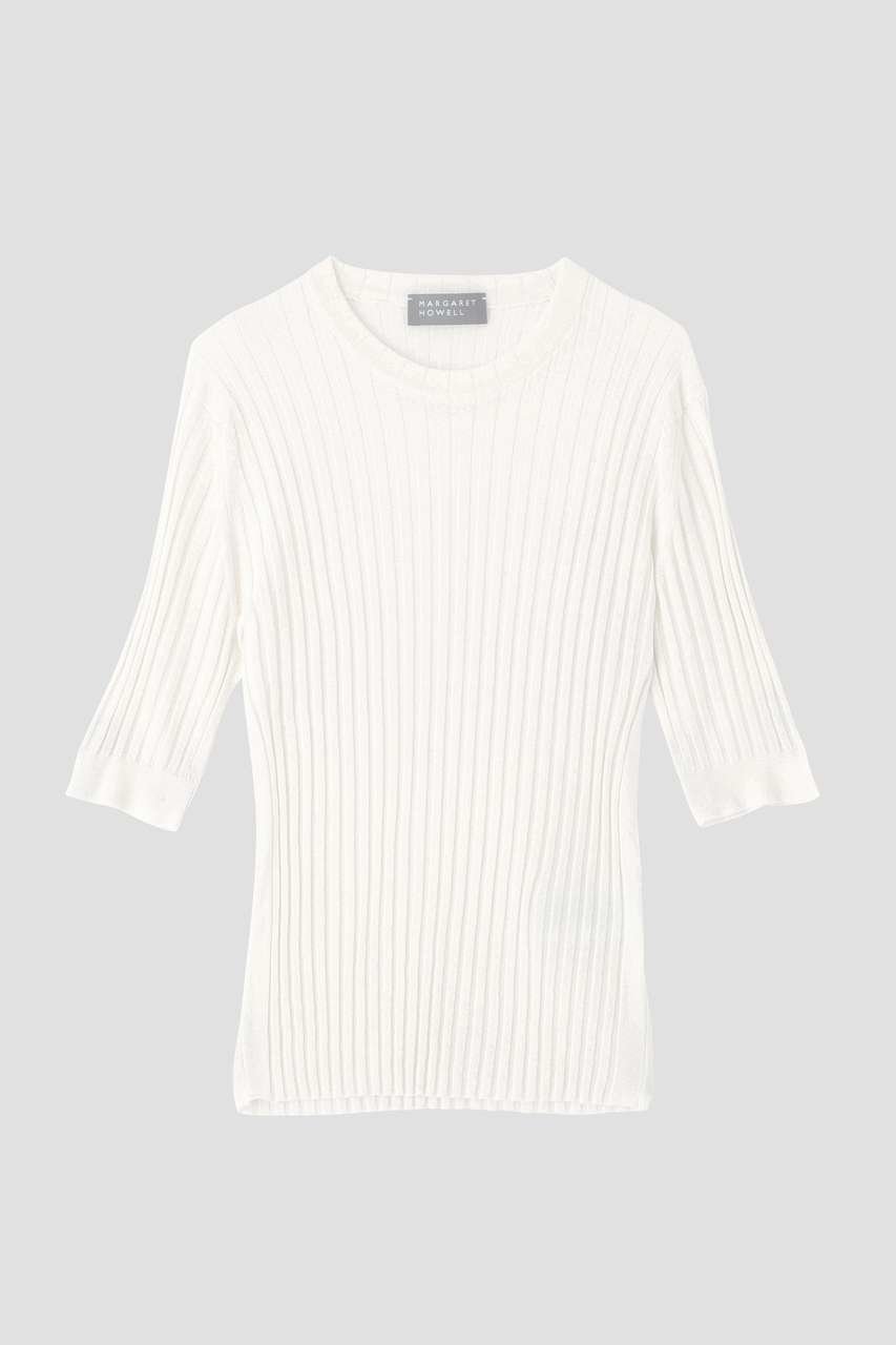 【マーガレットハウエル/MARGARET HOWELL】のFINE WOOL COTTON KNITWEAR 人気、トレンドファッション・服の通販 founy(ファニー) 　ファッション　Fashion　レディースファッション　Fashion for Women　トップス・カットソー　Cut & Sew Tops　ニット　Knit Tops & Sweaters　カジュアルプルオーバー・ニットトップス　Pullovers & Knit Tops / Casual Pullovers　なめらか　Smooth, Silky Texture　バランス　Balance, Style Balance　フィット　Fit, Slim Fit　エレガント 上品　Elegant　新作・新入荷　New Arrivals / New In　other-5|ID: prp329100004887412 ipo3291000000036492776