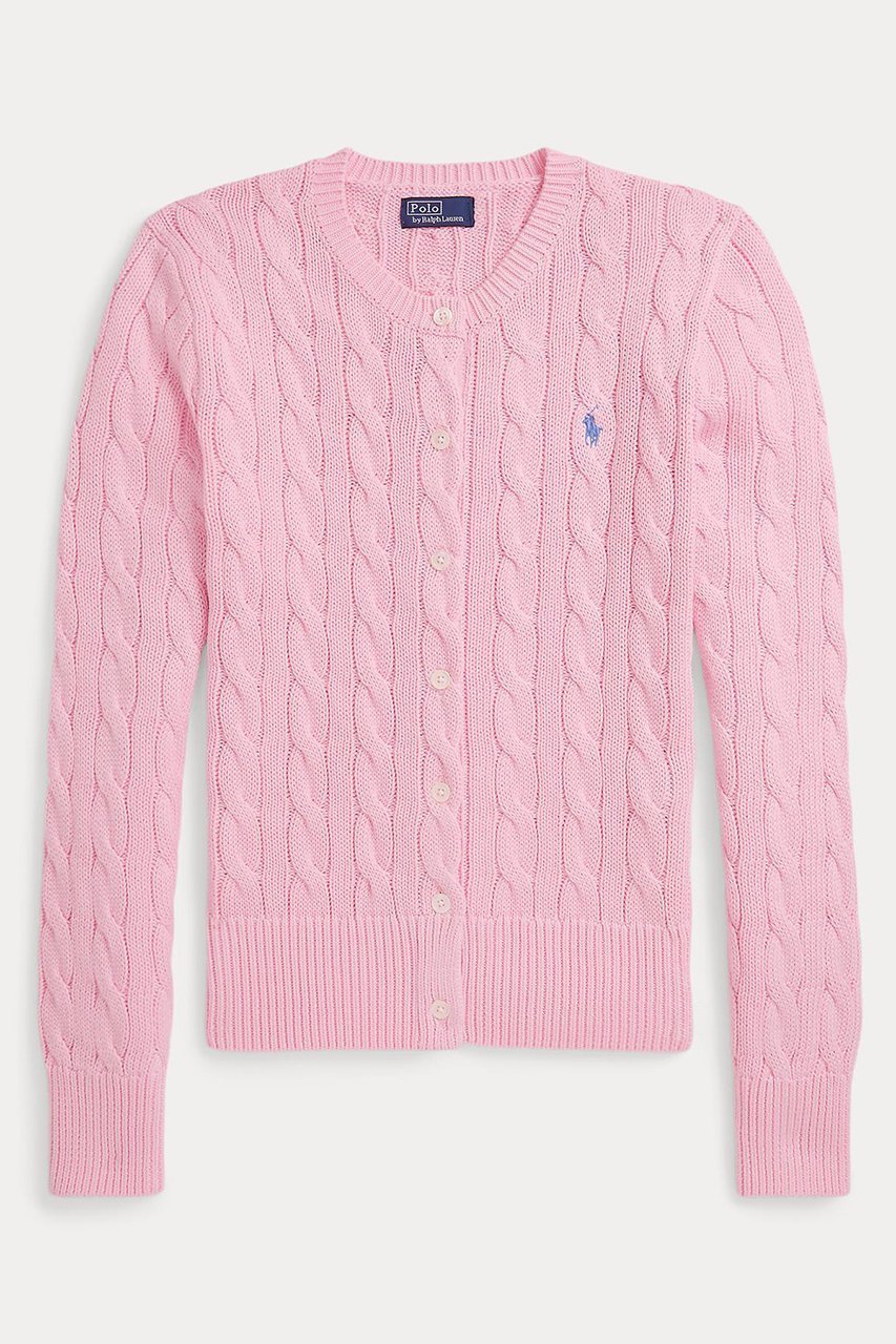 【ラルフローレン/RALPH LAUREN】の【POLO RALPH LAUREN】ケーブルニット コットン クルーネック カーディガン 人気、トレンドファッション・服の通販 founy(ファニー) 　ファッション　Fashion　レディースファッション　Fashion for Women　トップス・カットソー　Cut & Sew Tops　ニット　Knit Tops & Sweaters　カーディガン・羽織り　Layered Style Cardigans　カフス　Cuff Design　カーディガン　Cardigan, Knitwear　スリム　Slim, Slim Fit　バランス　Balance, Style Balance　フィット　Fit, Slim Fit　エレガント 上品　Elegant　定番　Standard, Basic Item　新作・新入荷　New Arrivals / New In　 other-1|ID: prp329100004887416 ipo3291000000036492785