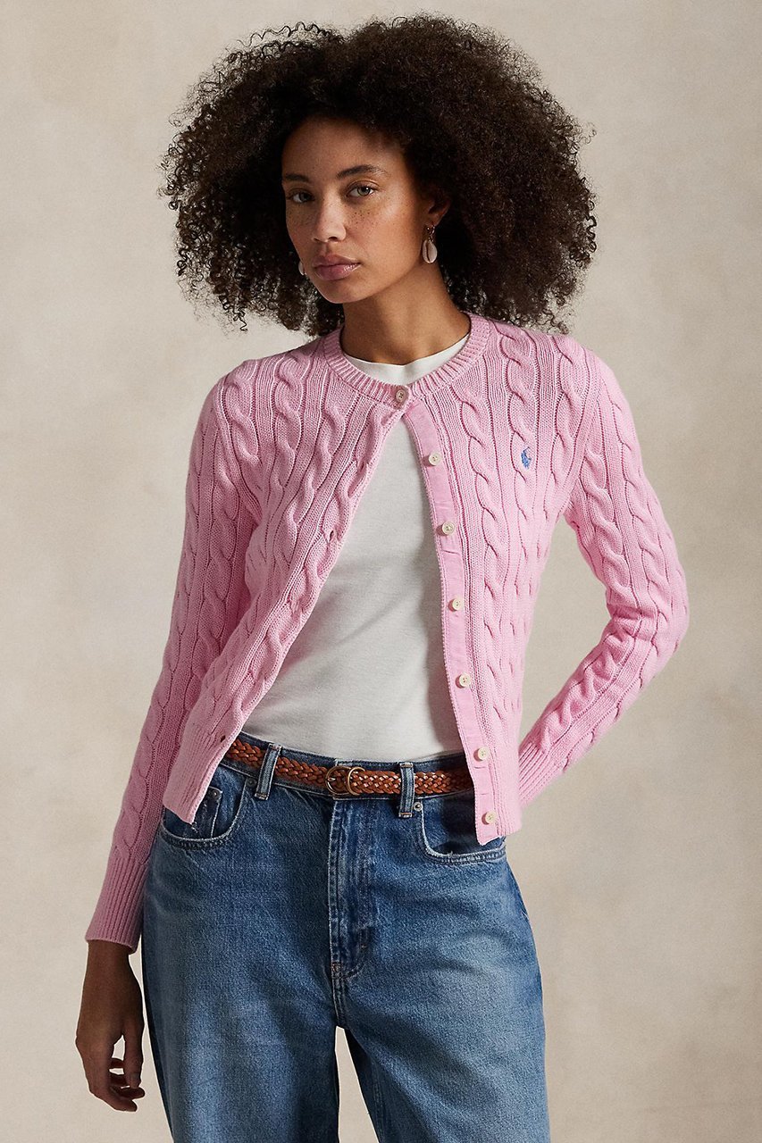 【ラルフローレン/RALPH LAUREN】の【POLO RALPH LAUREN】ケーブルニット コットン クルーネック カーディガン 人気、トレンドファッション・服の通販 founy(ファニー) 　ファッション　Fashion　レディースファッション　Fashion for Women　トップス・カットソー　Cut & Sew Tops　ニット　Knit Tops & Sweaters　カーディガン・羽織り　Layered Style Cardigans　カフス　Cuff Design　カーディガン　Cardigan, Knitwear　スリム　Slim, Slim Fit　バランス　Balance, Style Balance　フィット　Fit, Slim Fit　エレガント 上品　Elegant　定番　Standard, Basic Item　新作・新入荷　New Arrivals / New In　other-6|ID: prp329100004887416 ipo3291000000036492797