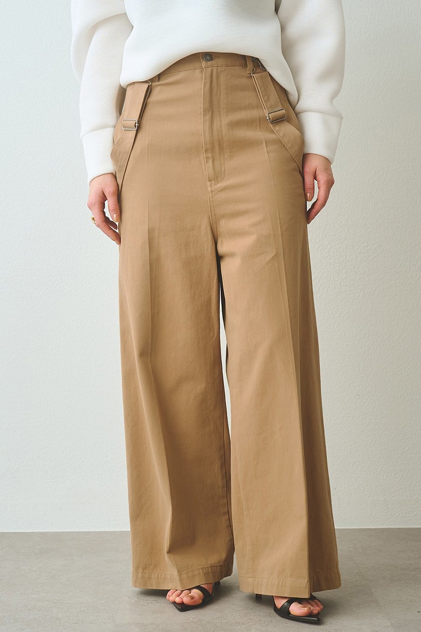 【ウィムガゼット/Whim Gazette】のサスペンダーチノパンツ インテリア・キッズ・メンズ・レディースファッション・服の通販 founy(ファニー) 　ファッション　Fashion　レディースファッション　Fashion for Women　パンツ　Pants & Trousers　おすすめ　Recommended / Our Picks　コンパクト　Compact, Small Size　サスペンダー　Suspenders, Braces　バランス　Balance, Style Balance　ワイド　Wide, Wide Fit　定番　Standard, Basic Item　新作・新入荷　New Arrivals / New In　キャメル|ID: prp329100004887432 ipo3291000000036492911