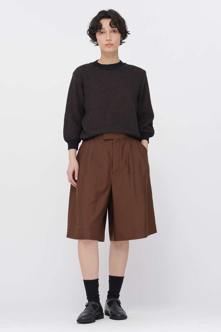【マーガレットハウエル/MARGARET HOWELL】のMATT SILK TROUSERS 人気、トレンドファッション・服の通販 founy(ファニー) 　ファッション　Fashion　レディースファッション　Fashion for Women　パンツ　Pants & Trousers　ショートパンツ・ハーフパンツ　High-Waisted & Relaxed Shorts　ショーツ　Shorts, Short Pants　ショート　Short, Short Length　シルク　Silk, 100% Silk　ダブル　Double, Double-Breasted　バランス　Balance, Style Balance　フロント　Front, Front Design　プリーツ　Pleats, Pleated　吸水　Absorbent, Quick-Dry　新作・新入荷　New Arrivals / New In　 other-1|ID: prp329100004887437 ipo3291000000036492945