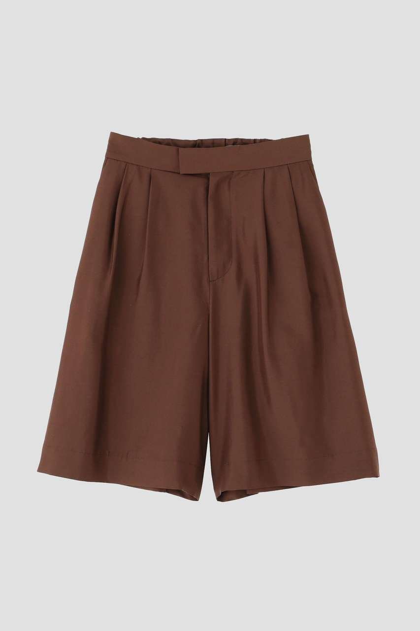 【マーガレットハウエル/MARGARET HOWELL】のMATT SILK TROUSERS 人気、トレンドファッション・服の通販 founy(ファニー) 　ファッション　Fashion　レディースファッション　Fashion for Women　パンツ　Pants & Trousers　ショートパンツ・ハーフパンツ　High-Waisted & Relaxed Shorts　ショーツ　Shorts, Short Pants　ショート　Short, Short Length　シルク　Silk, 100% Silk　ダブル　Double, Double-Breasted　バランス　Balance, Style Balance　フロント　Front, Front Design　プリーツ　Pleats, Pleated　吸水　Absorbent, Quick-Dry　新作・新入荷　New Arrivals / New In　other-5|ID: prp329100004887437 ipo3291000000036492953