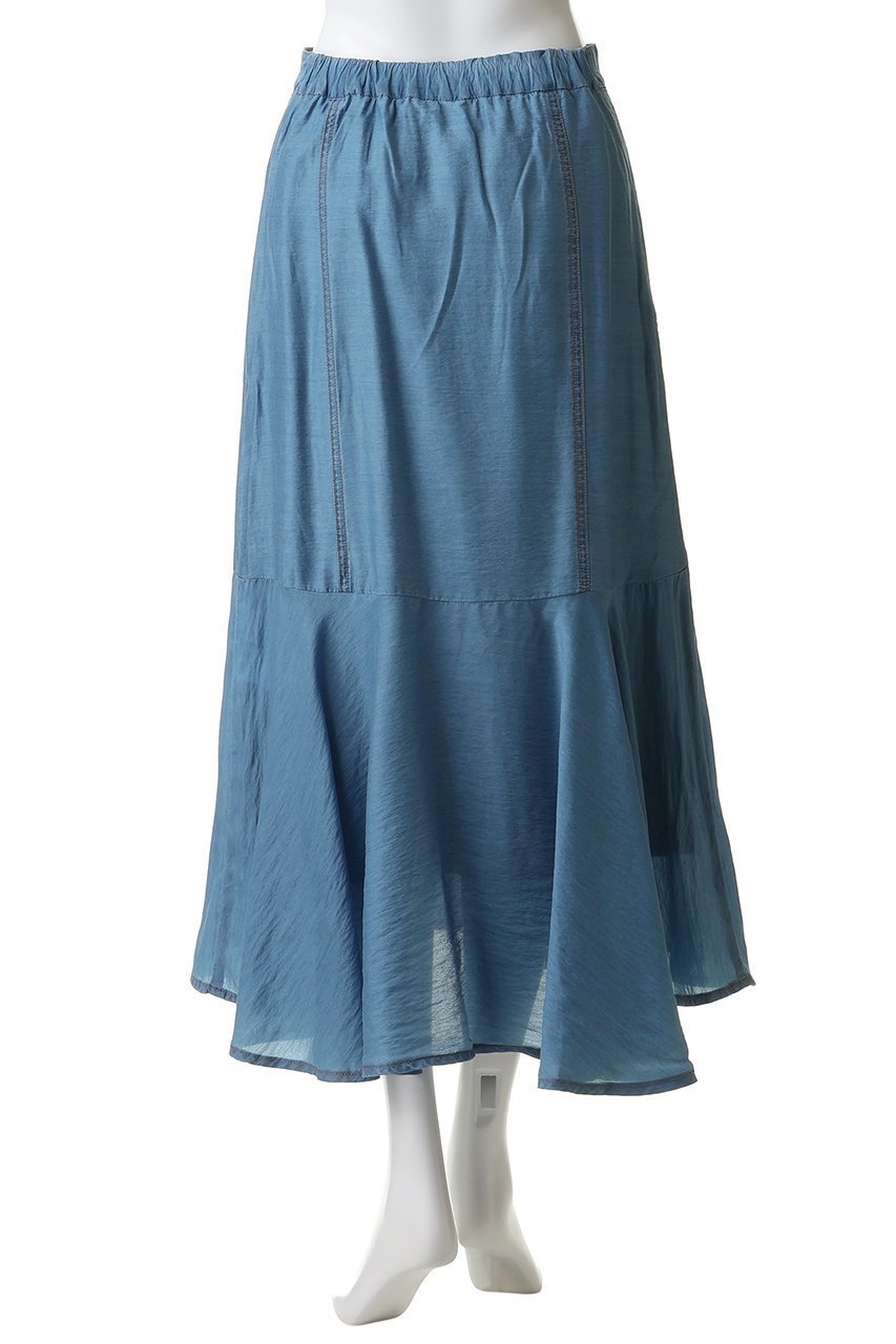 【スリー ドッツ/three dots】のシアー デニムスカート 人気、トレンドファッション・服の通販 founy(ファニー) 　ファッション　Fashion　レディースファッション　Fashion for Women　スカート　Skirts　デニムスカート・カジュアルスカート　Denim Skirts　ロングスカート　Long Skirts / Maxi & Midi Skirts　クロップド　Cropped, Short Length　シアー　Sheer, See-Through　デニム　Denim, Jeans Material　フレア　Flare, Flared　ロング　Long, Long-Length　新作・新入荷　New Arrivals / New In　other-4|ID: prp329100004887452 ipo3291000000036493042