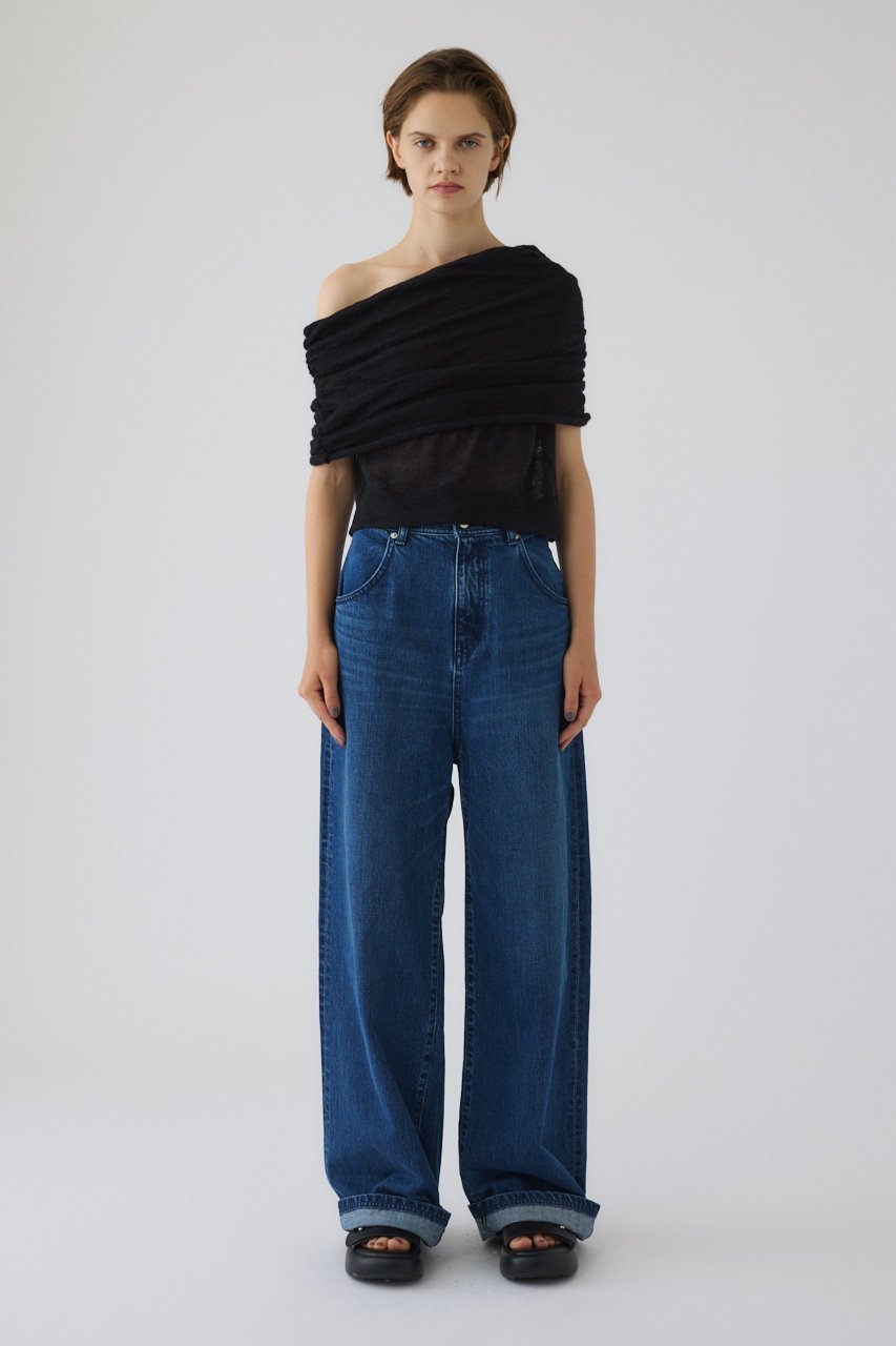 【リムアーク/RIM.ARK】のMiddle straight blue denim/デニム 人気、トレンドファッション・服の通販 founy(ファニー) 　ファッション　Fashion　レディースファッション　Fashion for Women　パンツ　Pants & Trousers　デニムパンツ・ジーンズ・美脚デニム　Denim Jeans & Pants　シンプル　Simple, Minimal　スタンダード　Standard, Basic　デニム　Denim, Jeans Material　ワイド　Wide, Wide Fit　other-7|ID: prp329100004887599 ipo3291000000036495441