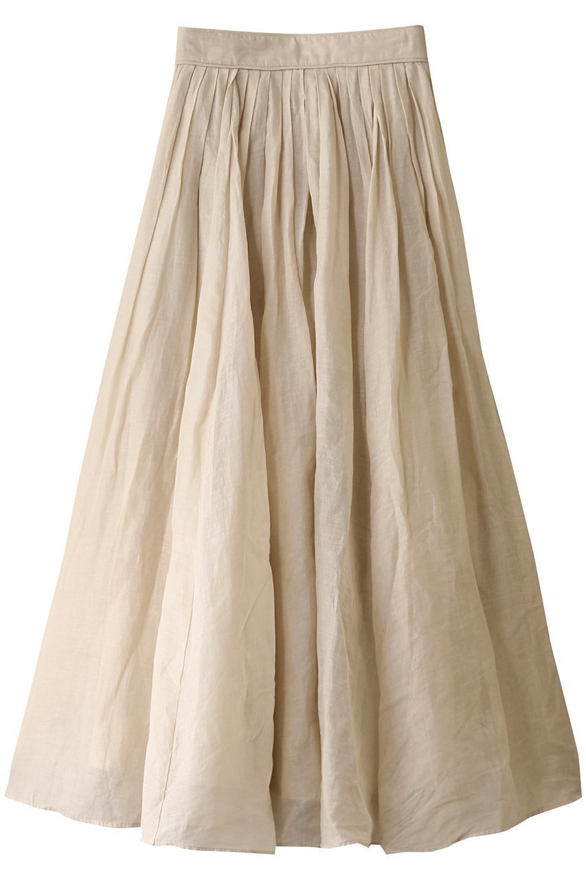 【マリリンムーン/MARILYN MOON】のタックテクニックシアーコットンスカート インテリア・キッズ・メンズ・レディースファッション・服の通販 founy(ファニー) 　ファッション　Fashion　レディースファッション　Fashion for Women　スカート　Skirts　ロングスカート　Long Skirts / Maxi & Midi Skirts　インド　Indian Textile　カットソー　Cut and Sewn Top　ギャザー　Gathered, Ruffled　シアー　Sheer, See-Through　シンプル　Simple, Minimal　ボトム　Bottoms, Lower Wear　ロング　Long, Long-Length　人気　Popular, Best Seller　グレイッシュアイボリー|ID: prp329100004887601 ipo3291000000036495452