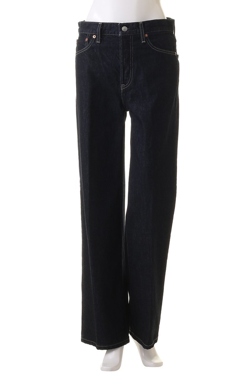 【エブール/ebure】のウォッシュドデニム ワイドストレートパンツ 人気、トレンドファッション・服の通販 founy(ファニー) 　ファッション　Fashion　レディースファッション　Fashion for Women　パンツ　Pants & Trousers　デニムパンツ・ジーンズ・美脚デニム　Denim Jeans & Pants　ストレート　Straight, Straight Cut　センター　Center, Center Line　デニム　Denim, Jeans Material　パターン　Pattern, Design Print　フィット　Fit, Slim Fit　ミドル　Middle Length, Mid Height　ユーズド　Used, Vintage-Look　ワイド　Wide, Wide Fit　再入荷　Restock / Back in Stock　定番　Standard, Basic Item　other-2|ID: prp329100004887607 ipo3291000000036495519