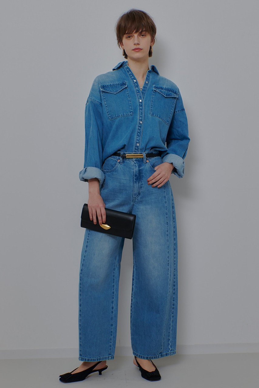 【アルアバイル/allureville】のサイド切替オーバルデニムパンツ 大人の最旬トレンドファッション＆コーディネート founy(ファウニー) 　ファッション　Fashion　レディースファッション　Fashion for Women　パンツ　Pants & Trousers　デニムパンツ・ジーンズ・美脚デニム　Denim Jeans & Pants　デニム　Denim, Jeans Material　トレンド　Trend, Trending Now　切替　Switching, Contrast Panel　other-3|ID: prp329100004887620 ipo3291000000036689757
