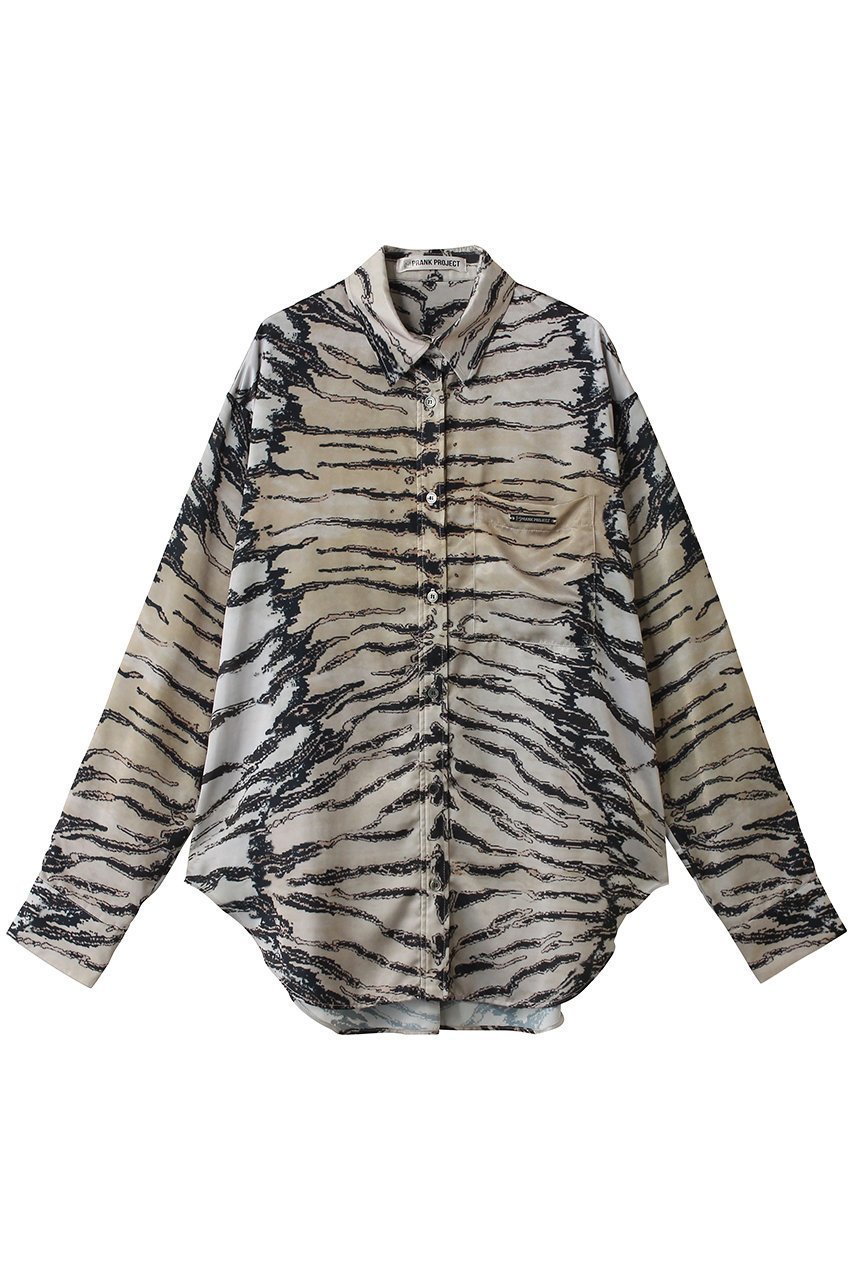 【プランク プロジェクト/PRANK PROJECT】のタイガープリントシャツ インテリア・キッズ・メンズ・レディースファッション・服の通販 founy(ファニー) 　ファッション　Fashion　レディースファッション　Fashion for Women　トップス・カットソー　Cut & Sew Tops　シャツ・ブラウス・オフィスカジュアル　Elegant Blouses & Button-Ups　おすすめ　Recommended / Our Picks　とろみ　Fluid, Flowy Fabric　サテン　Satin, Glossy Fabric　ジャケット　Jacket, Outerwear　スリーブ　Sleeve, Long Sleeve / Short Sleeve　プリント　Print, Printed Pattern　ロング　Long, Long-Length　羽織　Haori, Light Jacket　MLT(マルチカラー)|ID: prp329100004887626 ipo3291000000036495851