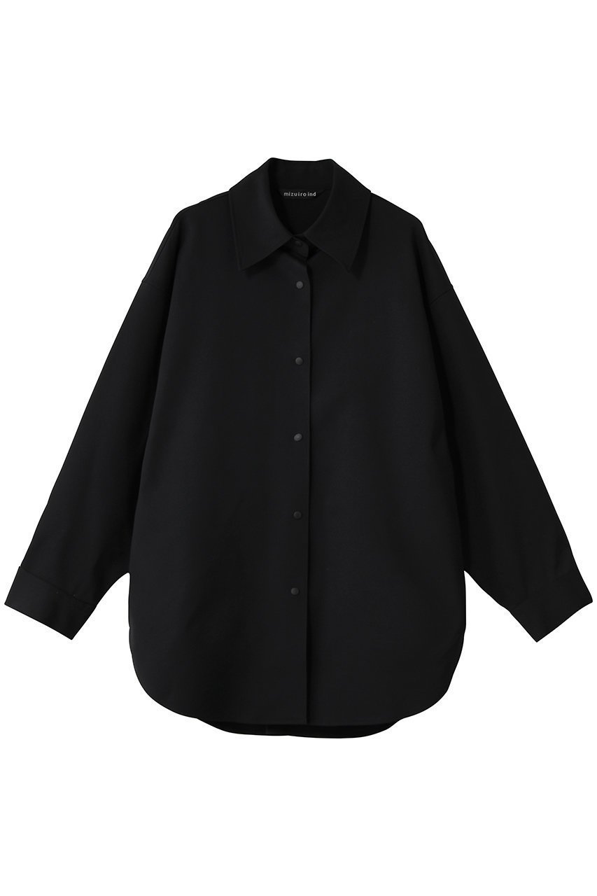 【ミズイロ インド/mizuiro ind】のdouble cloth wide shirt blouson ブルゾン インテリア・キッズ・メンズ・レディースファッション・服の通販 founy(ファウニー) 　ファッション　Fashion　レディースファッション　Fashion for Women　アウター　Coat / Outerwear Collection　レディースジャケット・軽アウター　Jackets　ブルゾンジャケット・スポーティアウター　Blouson Jackets　ジャケット　Jacket, Outerwear　ブルゾン　Blouson, Bomber Jacket　ヘムライン　Hemline, Bottom Cut　ミックス　Mix, Mixed Style　black|ID: prp329100004887663 ipo3291000000036496376