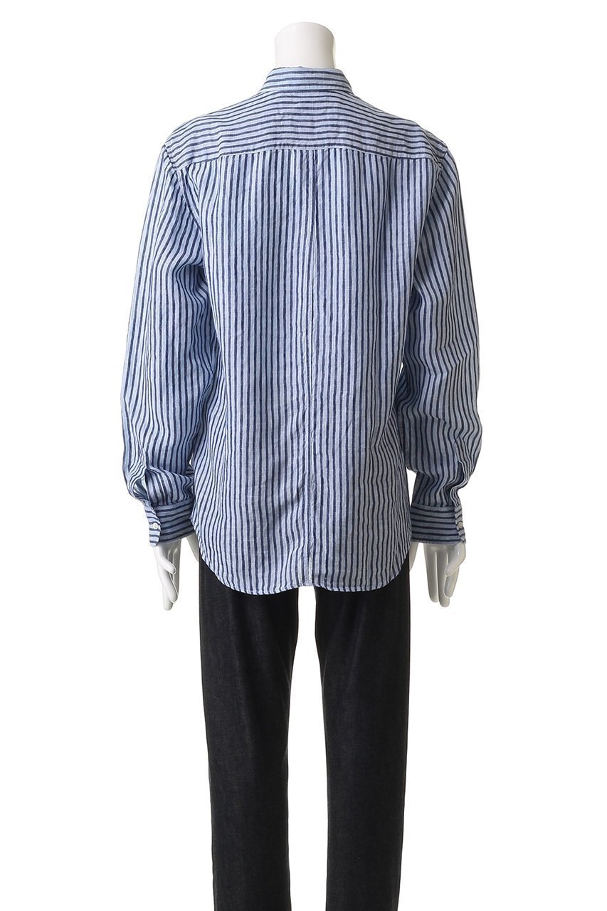 【フランク&アイリーン/Frank&Eileen / MEN】の【MEN】FINBAR イタリアンリネン ライトブルーストライプシャツ 人気、トレンドファッション・服の通販 founy(ファニー) 　ファッション　Fashion　メンズファッション　Fashion for Men　ストライプ　Stripe, Striped Pattern　スリーブ　Sleeve, Long Sleeve / Short Sleeve　センター　Center, Center Line　デニム　Denim, Jeans Material　リネン　Linen, Linen Fabric　ロング　Long, Long-Length　エレガント 上品　Elegant　ビジネス 仕事 通勤　Business / Work / Commuting　other-4|ID: prp329100004887692 ipo3291000000036496900