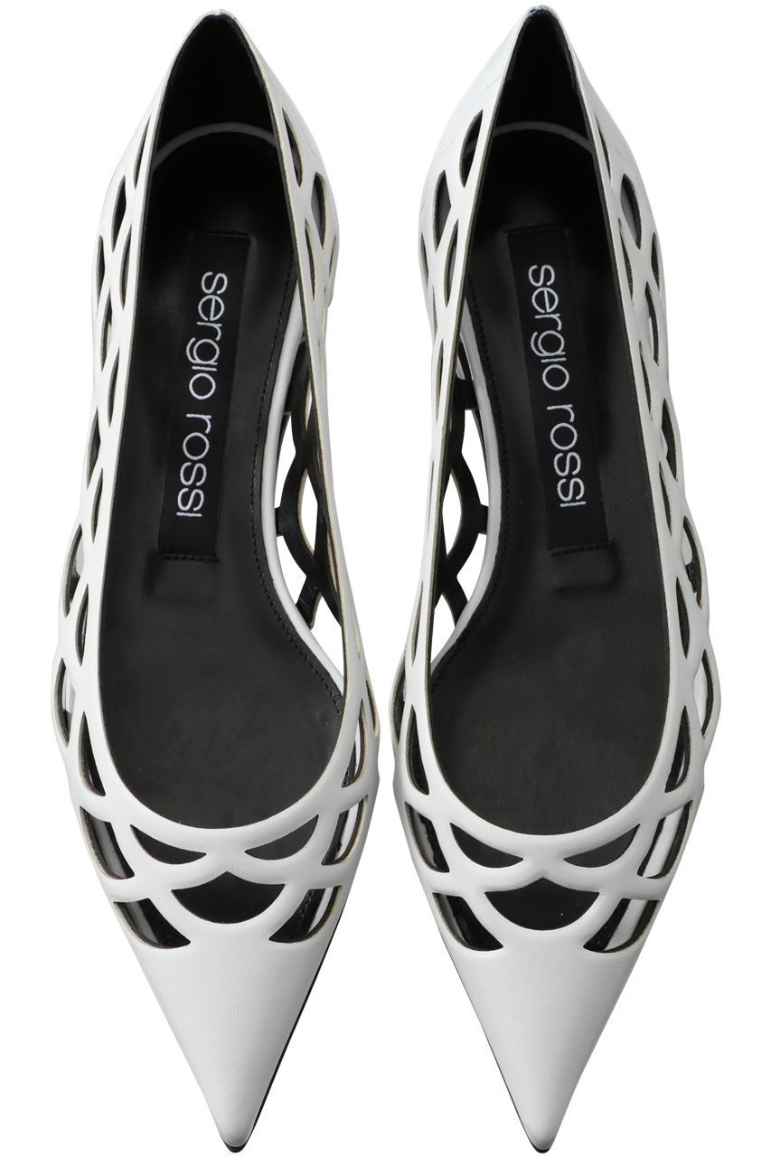 【セルジオ ロッシ/SERGIO ROSSI】のsrMERMAID フラットシューズ インテリア・キッズ・メンズ・レディースファッション・服の通販 founy(ファニー) 　ファッション　Fashion　レディースファッション　Fashion for Women　エレガント 上品　Elegant　コレクション　Collection, Seasonal Line　シューズ　Shoes, Footwear　フラット　Flat, Flat Shoes　ホワイト|ID: prp329100004887700 ipo3291000000036496989