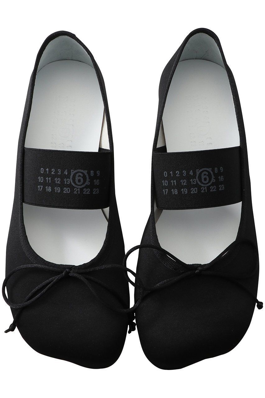 【エムエム6 メゾン マルタン マルジェラ/MM6 Maison Martin Margiela】のアナトミック バレエシューズ インテリア・キッズ・メンズ・レディースファッション・服の通販 founy(ファニー) 　ファッション　Fashion　レディースファッション　Fashion for Women　シューズ　Shoes, Footwear　バレエ　Ballet, Ballet Style　フェミニン　Feminine, Girly　フォルム　Silhouette, Form　フラット　Flat, Flat Shoes　ラップ　Wrap, Wrap Design　リボン　Ribbon, Bow　ブラック|ID: prp329100004887704 ipo3291000000036497017