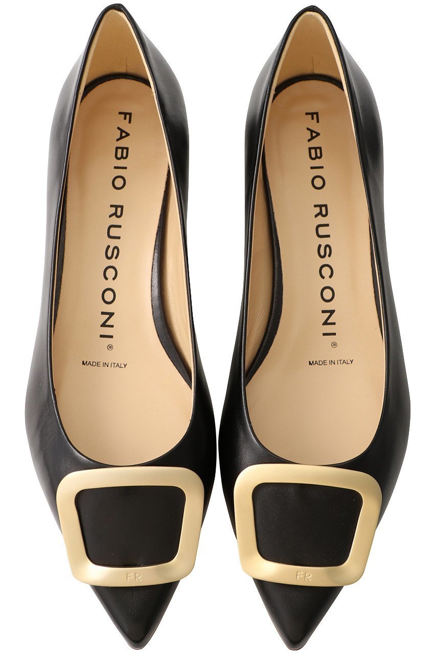 【エスメラルダ/Esmeralda】の【FABIO RUSCONI】ポインテッドフラットパンプス インテリア・キッズ・メンズ・レディースファッション・服の通販 founy(ファニー) ファッション Fashion レディースファッション Fashion for Women スクエア Square, Square Shape バランス Balance, Style Balance モチーフ Motif, Design Theme ブラック|ID: prp329100004887711 ipo3291000000036497115