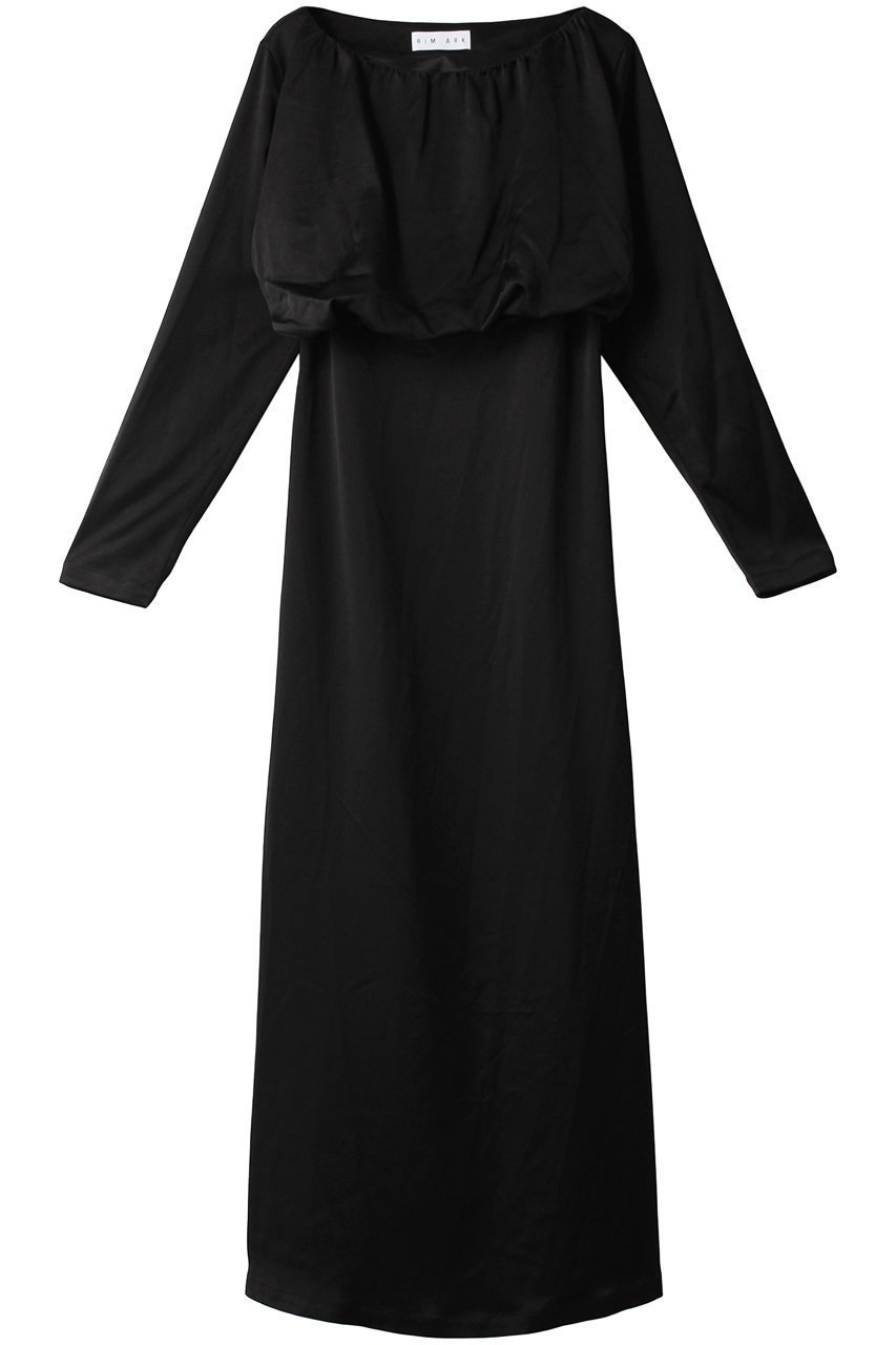 【リムアーク/RIM.ARK】のArch motif long dress/ドレス・ワンピース 人気、トレンドファッション・服の通販 founy(ファニー) 　ファッション　Fashion　レディースファッション　Fashion for Women　ワンピース　Dresses　フォーマル・パーティードレス・結婚式用ドレス　Elegant & Casual Dresses　チュニック　Tunic Tops & Dresses　イレギュラー　Irregular Design　ギャザー　Gathered, Ruffled　サテン　Satin, Glossy Fabric　チュニック　Tunic, Long Top　ドレス　Dress, One-Piece　ロング　Long, Long-Length　 other-1|ID: prp329100004887731 ipo3291000000036497408
