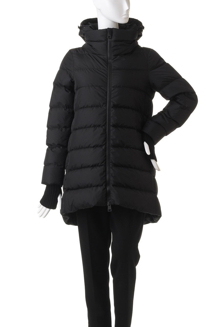 【ヘルノ/HERNO】のナイロンダウン フーディーコート 人気、トレンドファッション・服の通販 founy(ファニー) 　ファッション　Fashion　レディースファッション　Fashion for Women　アウター　Coat / Outerwear Collection　コート・ロングコート・ピーコート　Long Coats, Peacoats & More　ダウン　Down, Puffer　バランス　Balance, Style Balance　フィット　Fit, Slim Fit　ミドル　Middle Length, Mid Height　リブニット　Rib Knit, Ribbed Knit　エレガント 上品　Elegant　軽量　Lightweight, Ultra Light　防寒　Cold Protection, Winter-Ready　other-2|ID: prp329100004887761 ipo3291000000036497975
