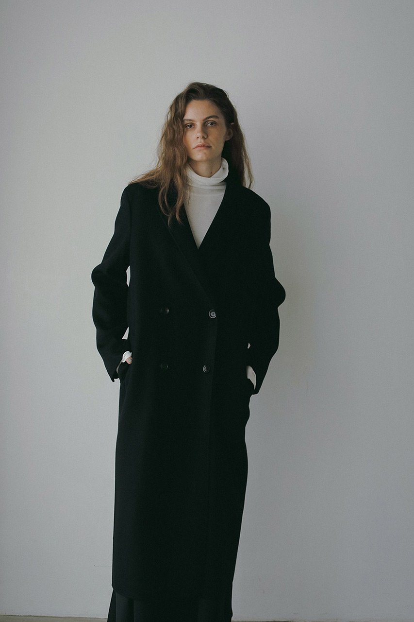 【ハー/HER.】のカシミヤブレンドロングコート 人気、トレンドファッション・服の通販 founy(ファニー) 　ファッション　Fashion　レディースファッション　Fashion for Women　アウター　Coat / Outerwear Collection　コート・ロングコート・ピーコート　Long Coats, Peacoats & More　ダブル　Double, Double-Breasted　トレンド　Trend, Trending Now　フェイス　Face, Facial Design　ベーシック　Basic, Essential　ロング　Long, Long-Length　other-7|ID: prp329100004887781 ipo3291000000036498251