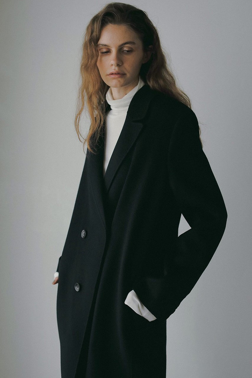 【ハー/HER.】のカシミヤブレンドロングコート 人気、トレンドファッション・服の通販 founy(ファニー) 　ファッション　Fashion　レディースファッション　Fashion for Women　アウター　Coat / Outerwear Collection　コート・ロングコート・ピーコート　Long Coats, Peacoats & More　ダブル　Double, Double-Breasted　トレンド　Trend, Trending Now　フェイス　Face, Facial Design　ベーシック　Basic, Essential　ロング　Long, Long-Length　other-8|ID: prp329100004887781 ipo3291000000036498252