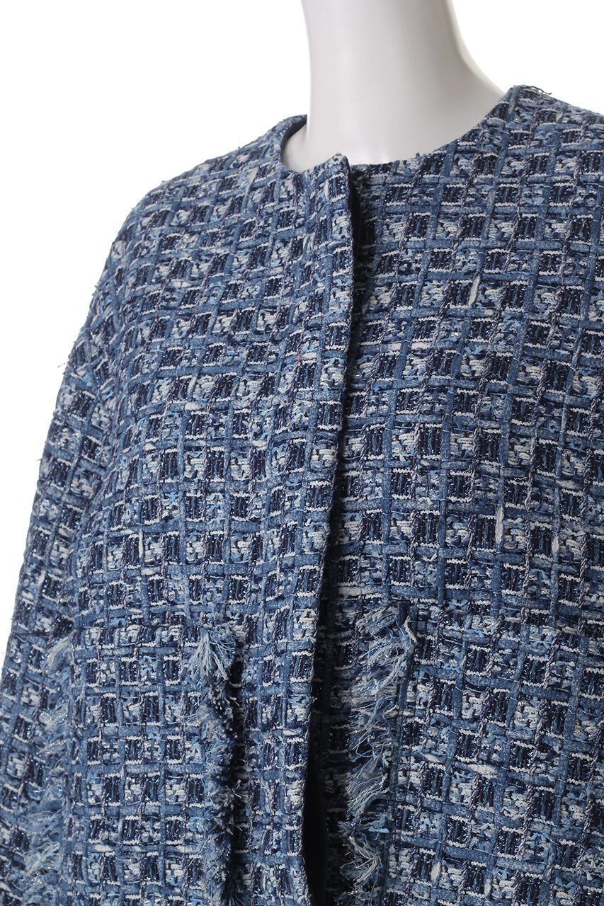 【デパリエ/DEPAREILLE】のデニムツイードジャケット 人気、トレンドファッション・服の通販 founy(ファニー) 　ファッション　Fashion　レディースファッション　Fashion for Women　アウター　Coat / Outerwear Collection　レディースジャケット・軽アウター　Jackets　オケージョン　Occasion Wear　ジャケット　Jacket, Outerwear　ツイード　Twill, Twill Weave　デニム　Denim, Jeans Material　トレンド　Trend, Trending Now　フリンジ　Fringe, Tassel　other-5|ID: prp329100004887803 ipo3291000000036498555