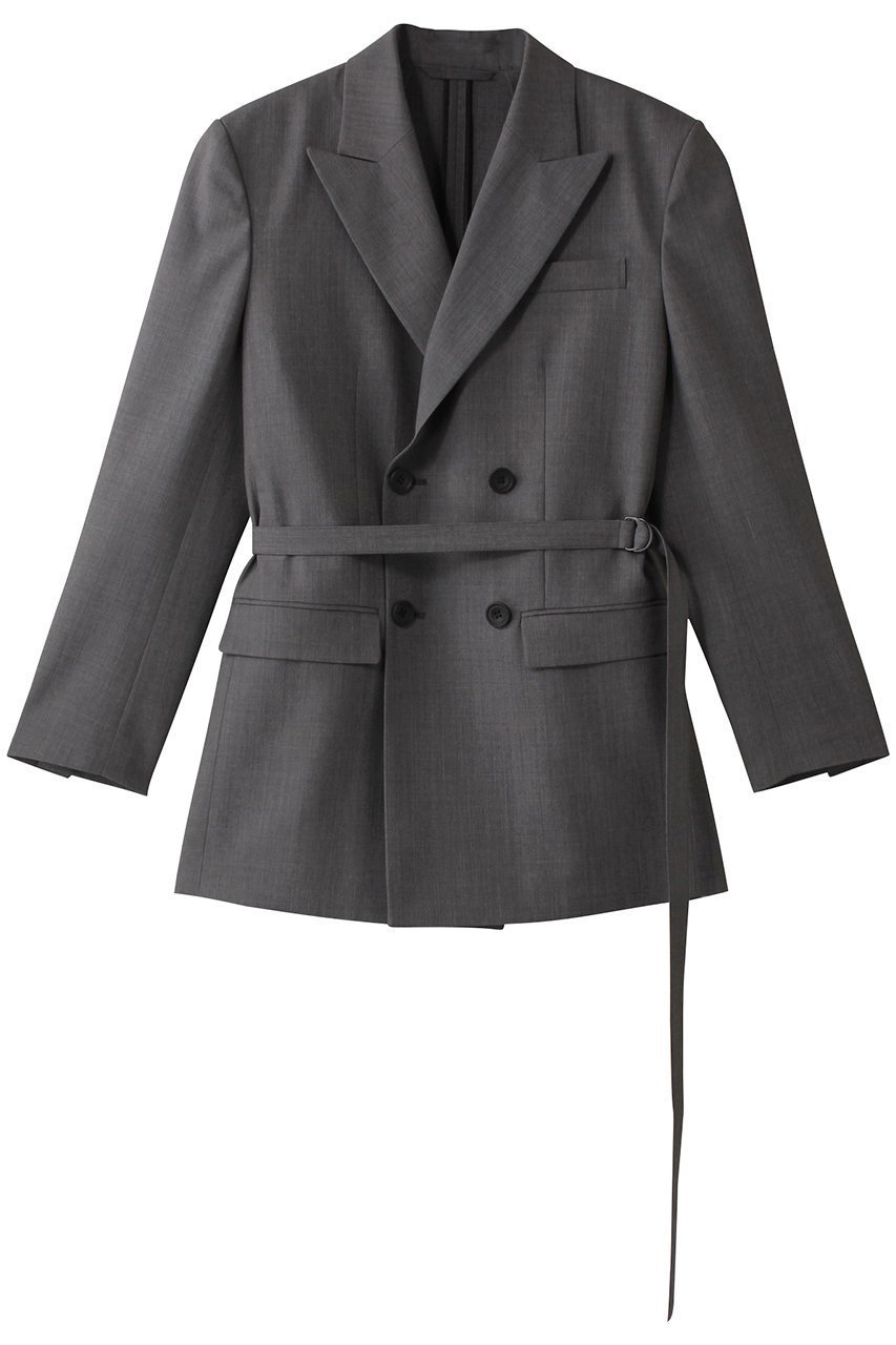 【オブリオ/AUBRIOT】のイタリアンウール ダブルブレストジャケット インテリア・キッズ・メンズ・レディースファッション・服の通販 founy(ファウニー) 　ファッション　Fashion　レディースファッション　Fashion for Women　アウター　Coat / Outerwear Collection　レディースジャケット・軽アウター　Jackets　イタリア　Italy　クラシック　Classic, Timeless Style　シルク　Silk, 100% Silk　ジャケット　Jacket, Outerwear　テクスチャー　Texture, Textured Fabric　ラグジュアリー　Luxury, Elegant　チャコールグレー|ID: prp329100004887804 ipo3291000000036796937