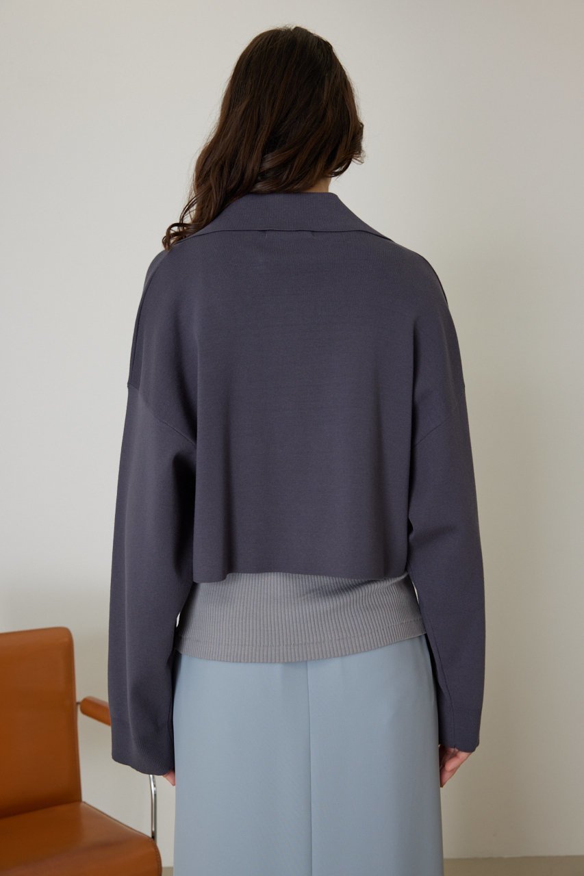 【リムアーク/RIM.ARK】のSmooth touch skipper knit tops/トップス 人気、トレンドファッション・服の通販 founy(ファニー) 　ファッション　Fashion　レディースファッション　Fashion for Women　トップス・カットソー　Cut & Sew Tops　ニット　Knit Tops & Sweaters　カジュアルプルオーバー・ニットトップス　Pullovers & Knit Tops / Casual Pullovers　ショート　Short, Short Length　シンプル　Simple, Minimal　エレガント 上品　Elegant　other-6|ID: prp329100004887840 ipo3291000000036499427