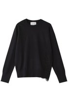 【ベイジ,/BEIGE,】のWILLOW(ウィロウ)/アシンメトリーレースクルーネックニット 人気、トレンドファッション・服の通販 founy(ファニー) ファッション Fashion レディースファッション Fashion for Women トップス・カットソー Cut & Sew Tops ニット Knit Tops & Sweaters カジュアルプルオーバー・ニットトップス Pullovers & Knit Tops / Casual Pullovers アシンメトリー Asymmetrical Style ベーシック Basic, Essential レース Lace, Lace Fabric エレガント 上品 Elegant thumbnail Navy×Black|ID: prp329100004887841 ipo3291000000036499460