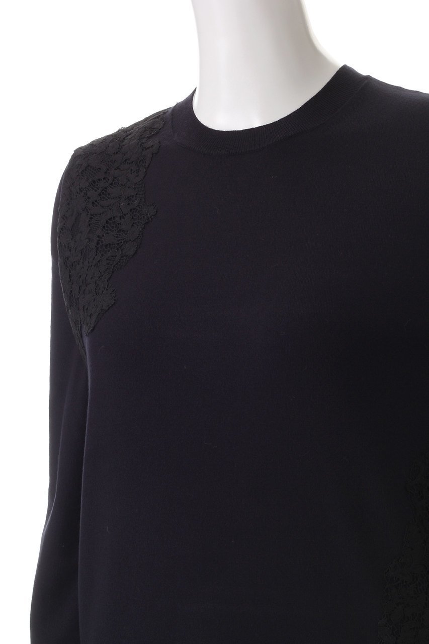 【ベイジ,/BEIGE,】のWILLOW(ウィロウ)/アシンメトリーレースクルーネックニット 人気、トレンドファッション・服の通販 founy(ファニー) 　ファッション　Fashion　レディースファッション　Fashion for Women　トップス・カットソー　Cut & Sew Tops　ニット　Knit Tops & Sweaters　カジュアルプルオーバー・ニットトップス　Pullovers & Knit Tops / Casual Pullovers　アシンメトリー　Asymmetrical Style　ベーシック　Basic, Essential　レース　Lace, Lace Fabric　エレガント 上品　Elegant　other-5|ID: prp329100004887841 ipo3291000000036499464