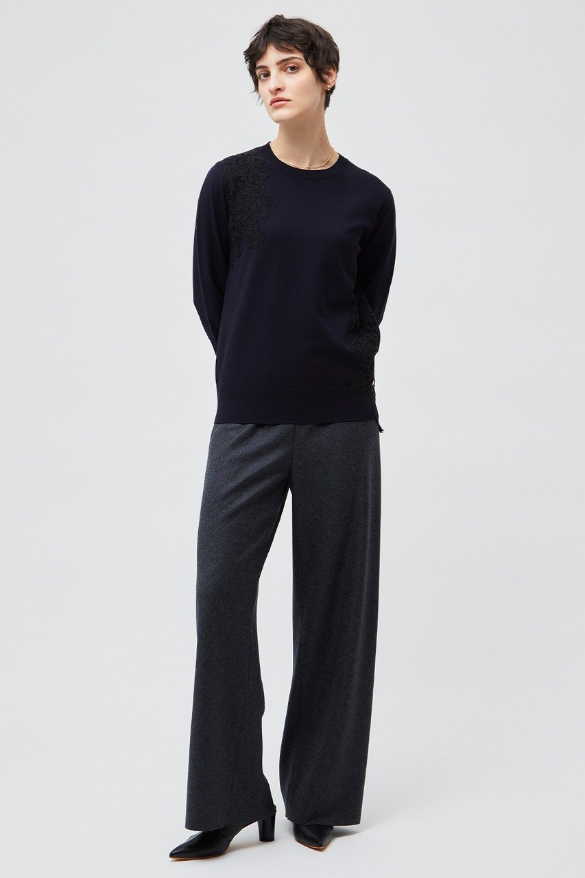 【ベイジ,/BEIGE,】のWILLOW(ウィロウ)/アシンメトリーレースクルーネックニット 人気、トレンドファッション・服の通販 founy(ファニー) 　ファッション　Fashion　レディースファッション　Fashion for Women　トップス・カットソー　Cut & Sew Tops　ニット　Knit Tops & Sweaters　カジュアルプルオーバー・ニットトップス　Pullovers & Knit Tops / Casual Pullovers　アシンメトリー　Asymmetrical Style　ベーシック　Basic, Essential　レース　Lace, Lace Fabric　エレガント 上品　Elegant　other-6|ID: prp329100004887841 ipo3291000000036499465