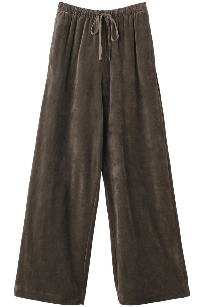【マリリンムーン/MARILYN MOON】の【WALANCE】コットンベロアワイドパンツ 人気、トレンドファッション・服の通販 founy(ファニー) 　ファッション　Fashion　レディースファッション　Fashion for Women　パンツ　Pants & Trousers　なめらか　Smooth, Silky Texture　シンプル　Simple, Minimal　スウェット / スエット　Sweatshirt, Sweatwear　ベロア　Velour, Soft Velvet　ワイド　Wide, Wide Fit　エレガント 上品　Elegant　 other-1|ID: prp329100004887943 ipo3291000000036501039