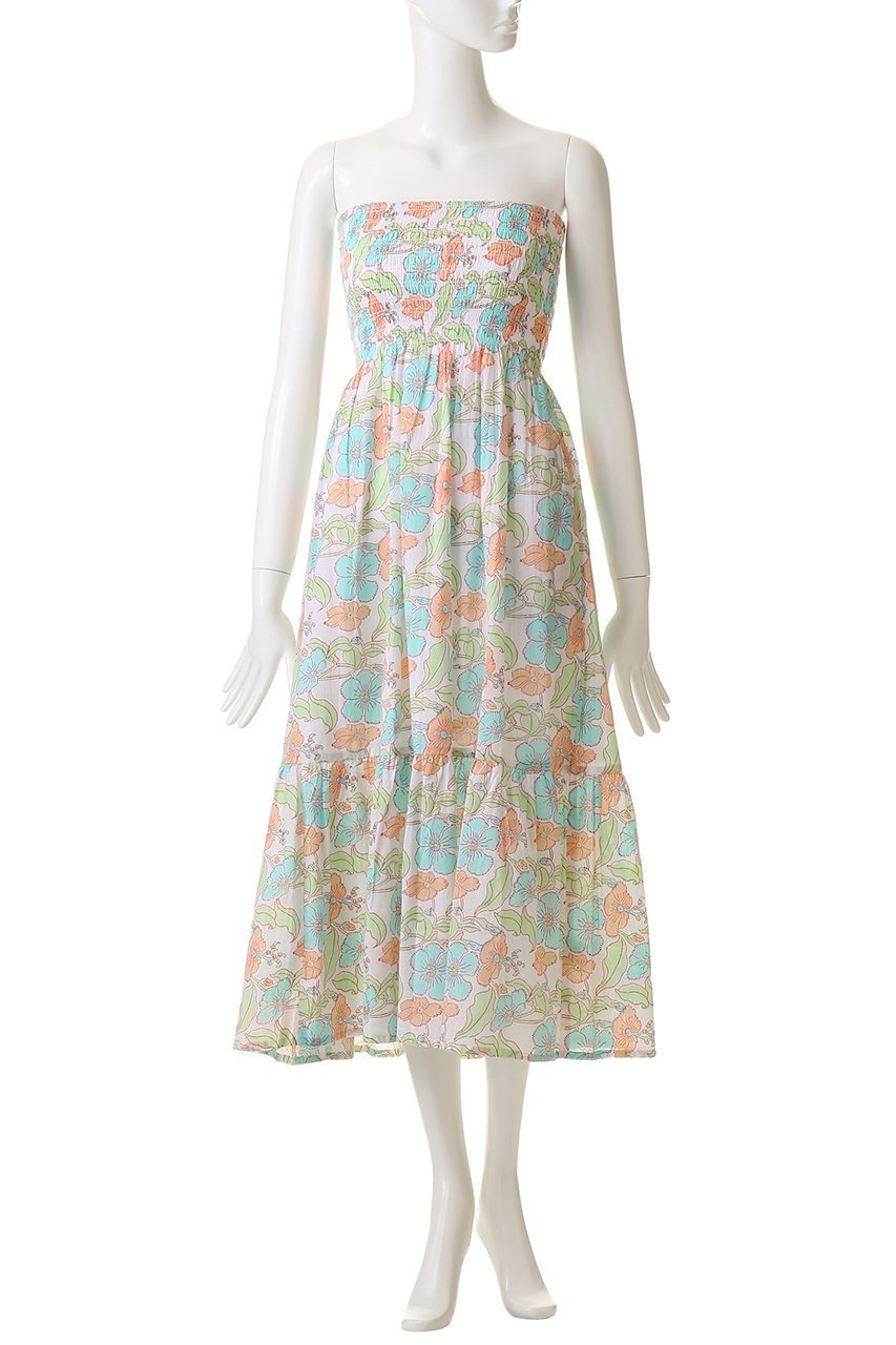 【エスゼット ブロックプリント/SZ Blockprints】のMIRA DRESS FLOWER POWER ベアトップドレス 人気、トレンドファッション・服の通販 founy(ファニー) 　ファッション　Fashion　レディースファッション　Fashion for Women　ワンピース　Dresses　フォーマル・パーティードレス・結婚式用ドレス　Elegant & Casual Dresses　チュニック　Tunic Tops & Dresses　チュニック　Tunic, Long Top　パーティ　Party, Party Style　リゾート　Resort, Vacation Style　夏　Summer　軽量　Lightweight, Ultra Light　other-2|ID: prp329100004887954 ipo3291000000036501243