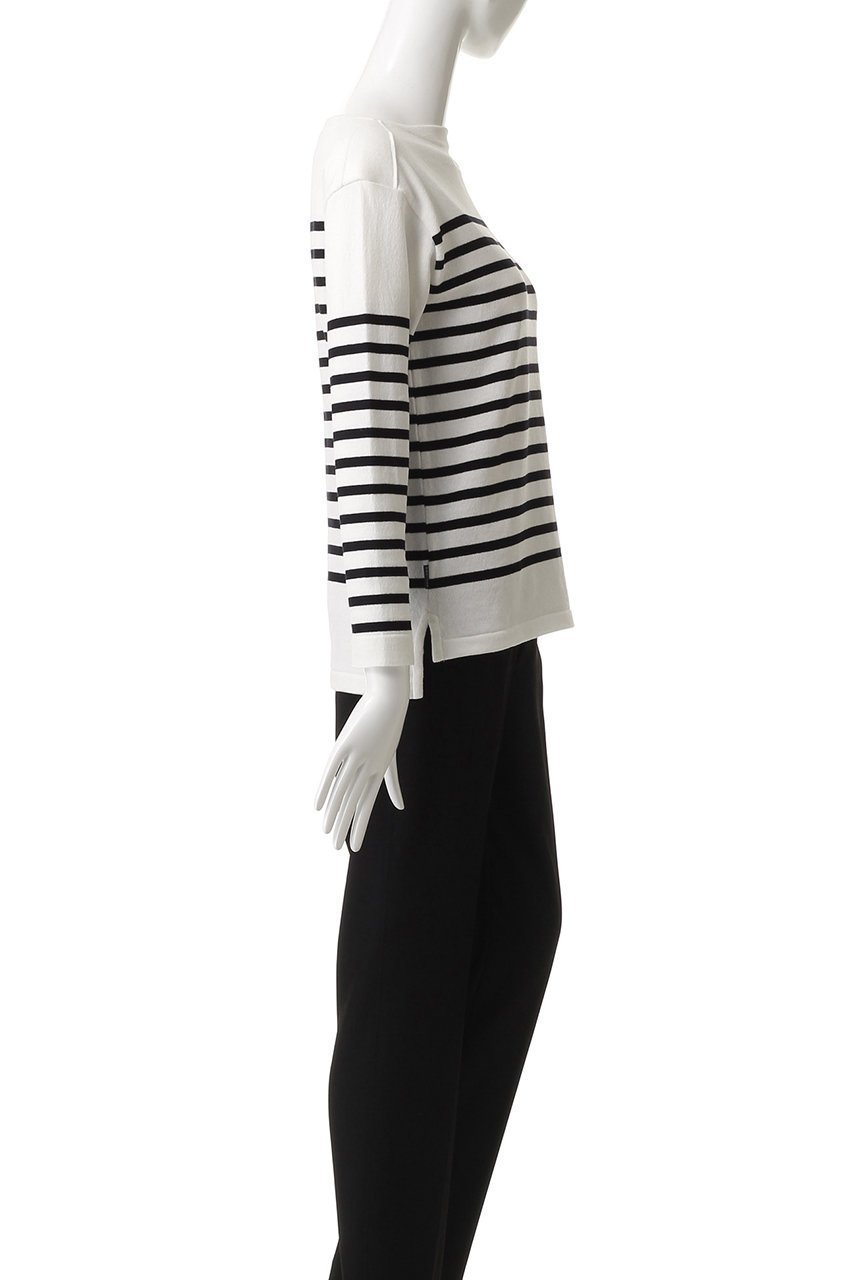 【マディソンブルー/MADISONBLUE】のBORDER BOAT NECK PO ボーダー ボートネック プルオーバー 人気、トレンドファッション・服の通販 founy(ファニー) 　ファッション　Fashion　レディースファッション　Fashion for Women　トップス・カットソー　Cut & Sew Tops　シャツ・ブラウス・オフィスカジュアル　Elegant Blouses & Button-Ups　ロングTシャツ・Tシャツ　Longline T-Shirts & Tees　カジュアルプルオーバー・ニットトップス　Pullovers & Knit Tops / Casual Pullovers　カットソー・ベーシックTシャツ　Cut-and-Sewn Tops / Stretch Tees & Basics　スリーブ　Sleeve, Long Sleeve / Short Sleeve　バスク　Basque, Basque Style　ボーダー　Border, Stripe　ロング　Long, Long-Length　エレガント 上品　Elegant　再入荷　Restock / Back in Stock　other-3|ID: prp329100004887963 ipo3291000000036501355