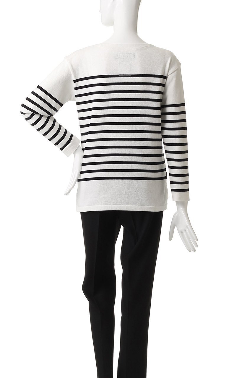 【マディソンブルー/MADISONBLUE】のBORDER BOAT NECK PO ボーダー ボートネック プルオーバー 人気、トレンドファッション・服の通販 founy(ファニー) 　ファッション　Fashion　レディースファッション　Fashion for Women　トップス・カットソー　Cut & Sew Tops　シャツ・ブラウス・オフィスカジュアル　Elegant Blouses & Button-Ups　ロングTシャツ・Tシャツ　Longline T-Shirts & Tees　カジュアルプルオーバー・ニットトップス　Pullovers & Knit Tops / Casual Pullovers　カットソー・ベーシックTシャツ　Cut-and-Sewn Tops / Stretch Tees & Basics　スリーブ　Sleeve, Long Sleeve / Short Sleeve　バスク　Basque, Basque Style　ボーダー　Border, Stripe　ロング　Long, Long-Length　エレガント 上品　Elegant　再入荷　Restock / Back in Stock　other-4|ID: prp329100004887963 ipo3291000000036501356