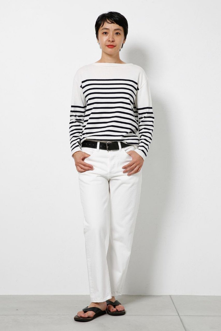 【マディソンブルー/MADISONBLUE】のBORDER BOAT NECK PO ボーダー ボートネック プルオーバー 人気、トレンドファッション・服の通販 founy(ファニー) 　ファッション　Fashion　レディースファッション　Fashion for Women　トップス・カットソー　Cut & Sew Tops　シャツ・ブラウス・オフィスカジュアル　Elegant Blouses & Button-Ups　ロングTシャツ・Tシャツ　Longline T-Shirts & Tees　カジュアルプルオーバー・ニットトップス　Pullovers & Knit Tops / Casual Pullovers　カットソー・ベーシックTシャツ　Cut-and-Sewn Tops / Stretch Tees & Basics　スリーブ　Sleeve, Long Sleeve / Short Sleeve　バスク　Basque, Basque Style　ボーダー　Border, Stripe　ロング　Long, Long-Length　エレガント 上品　Elegant　再入荷　Restock / Back in Stock　other-7|ID: prp329100004887963 ipo3291000000036501359