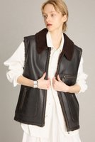 【ブリル/BRILL】のCRACKムートンベスト 人気、トレンドファッション・服の通販 founy(ファニー) ファッション Fashion レディースファッション Fashion for Women アウター Coat / Outerwear Collection レディースジャケット・軽アウター Jackets ジャケット Jacket, Outerwear ベスト Vest, Waistcoat ムートン Shearling, Mouton エレガント 上品 Elegant |ID:prp329100004887964