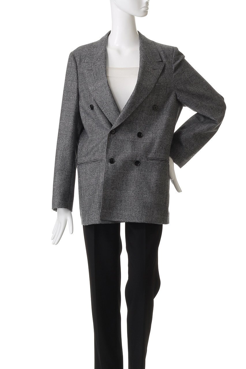 【クチュールドアダム/COUTURE D'ADAM】のグレンチェックダブルジャケット 人気、トレンドファッション・服の通販 founy(ファニー) 　ファッション　Fashion　レディースファッション　Fashion for Women　アウター　Coat / Outerwear Collection　レディースジャケット・軽アウター　Jackets　ジャケット　Jacket, Outerwear　チェック　Check, Plaid, Tartan　ドレス　Dress, One-Piece　ハンド　Hand, Handmade　パターン　Pattern, Design Print　フランス　France, French　other-2|ID: prp329100004887981 ipo3291000000036501634