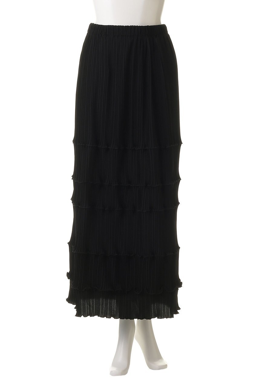 【エンフォルド/ENFOLD】のTIERED PLEATS SKIRT スカート 人気、トレンドファッション・服の通販 founy(ファニー) 　ファッション　Fashion　レディースファッション　Fashion for Women　スカート　Skirts　ロングスカート　Long Skirts / Maxi & Midi Skirts　シンプル　Simple, Minimal　ジョーゼット　Georgette, Semi-Sheer Fabric　ストレッチ　Stretch, Stretchy Fabric　ストレート　Straight, Straight Cut　ティアードスカート　Tiered Skirt, Flounced Skirt　ドレープ　Drape, Draping Fabric　パウダー　Powder, Soft Tone　プリーツ　Pleats, Pleated　ランダム　Random, Irregular　ロング　Long, Long-Length　エレガント 上品　Elegant　切替　Switching, Contrast Panel　other-2|ID: prp329100004887994 ipo3291000000036501832
