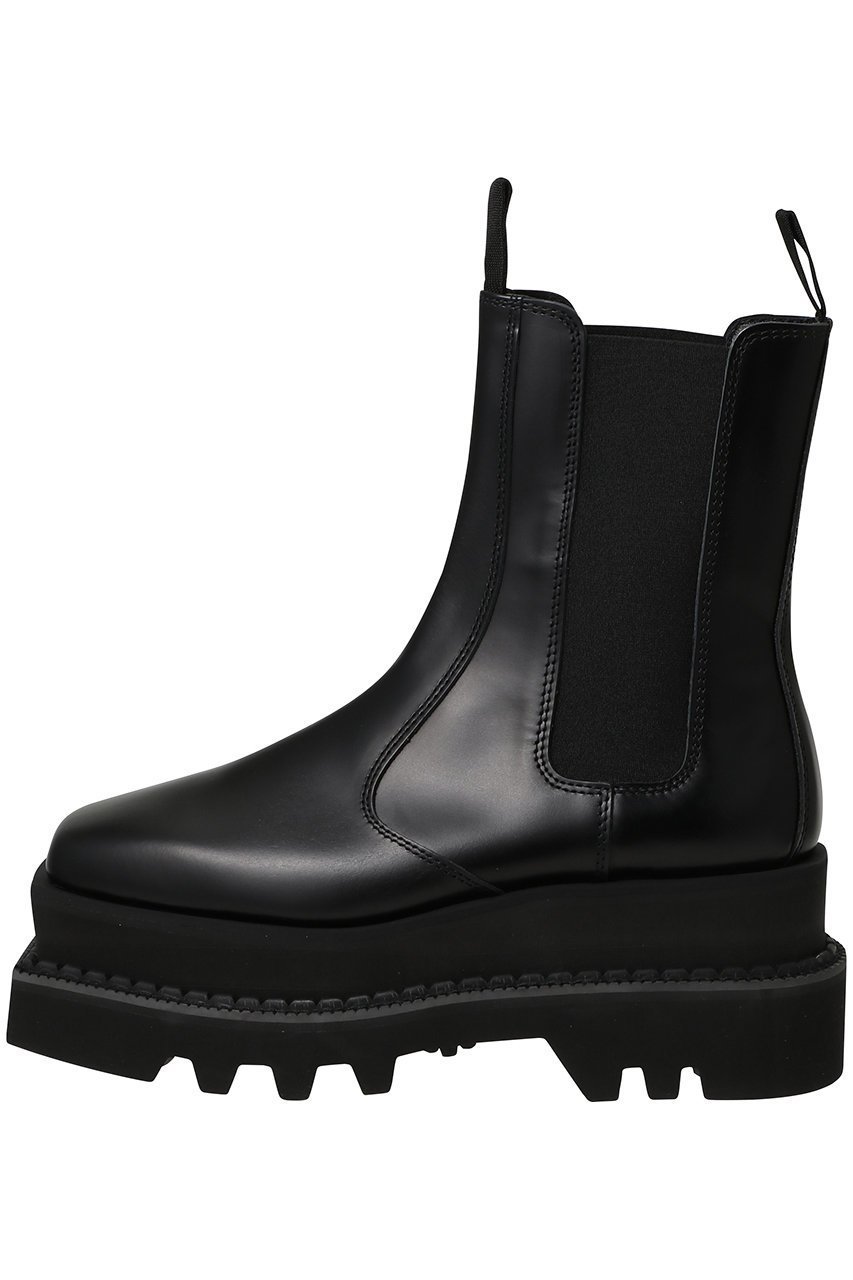 【メゾンスペシャル/MAISON SPECIAL】の【UNISEX】ヴィブラムスクエアソールロングサイドゴアブーツ インテリア・キッズ・メンズ・レディースファッション・服の通販 founy(ファニー) 　ファッション　Fashion　レディースファッション　Fashion for Women　ユニセックス　Unisex, Genderless　オイル　Body Oil　ガラス　Glass, Glassware　コラボ　Collaboration, Collab　シューズ　Shoes, Footwear　ショート　Short, Short Length　エレガント 上品　Elegant　BLK(ブラック)|ID: prp329100004888033 ipo3291000000036502450