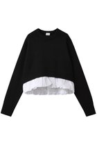 【マノフ/MANOF】のBALLOON DOCKING KNIT 人気、トレンドファッション・服の通販 founy(ファニー) ファッション Fashion レディースファッション Fashion for Women トップス・カットソー Cut & Sew Tops ニット Knit Tops & Sweaters カジュアルプルオーバー・ニットトップス Pullovers & Knit Tops / Casual Pullovers おすすめ Recommended / Our Picks ショート Short, Short Length トレンド Trend, Trending Now ドッキング Docking, Mixed Material ボックス Boxy, Box Shape ボトム Bottoms, Lower Wear thumbnail BLACK|ID: prp329100004888034 ipo3291000000036502458
